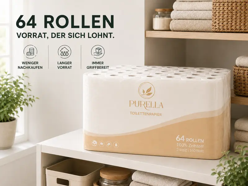 PURELLA®- Premium Toilettenpapier – 3-lagig & extra saugstark