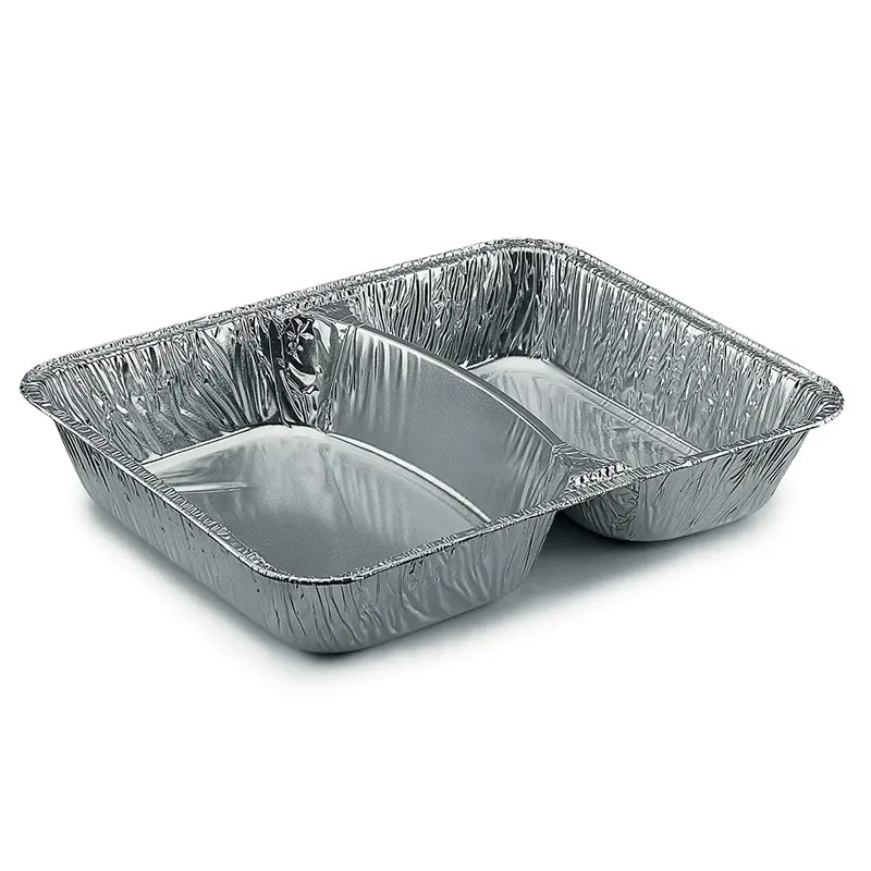 R808G, Alu-Menüschale 2-geteilt, tief, 227x177x38,5mm, VPE 1.000 St.