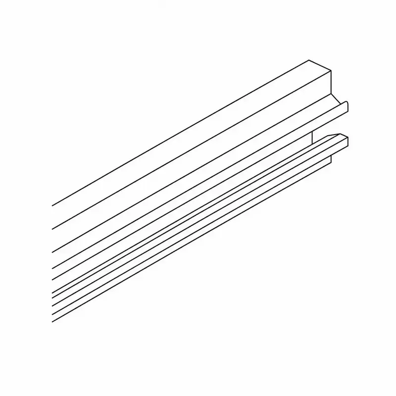 Rail aluminium pour panneau rainuré – 120 cm