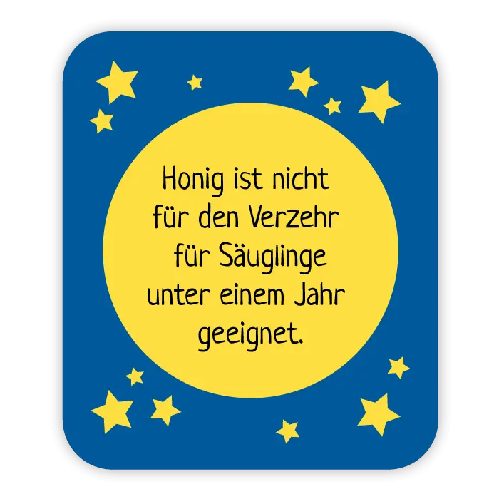 Rechteckiger Sticker 30x35mm - Verzehrhinweis