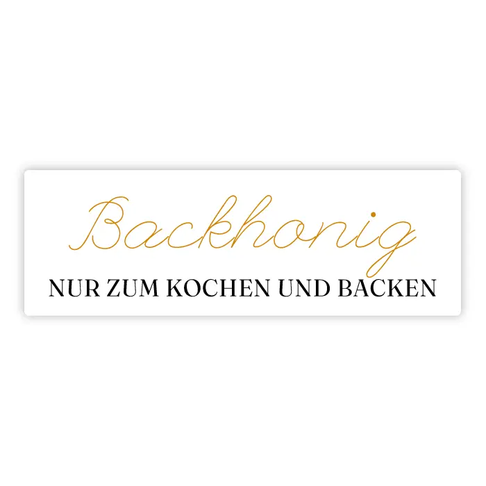 Rechteckiger Sticker 45x15mm - Backhonig