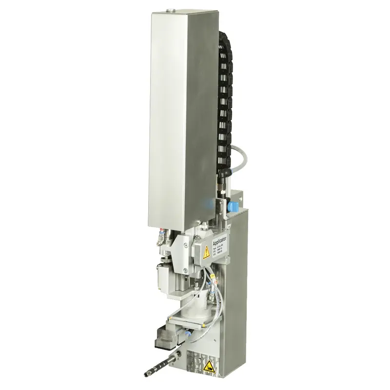 Rechter Applikator, 300 mm Zylinderhub, horizontaler Drehzylinder (Drehwinkel 90 oder 180°) mit Druckminderer