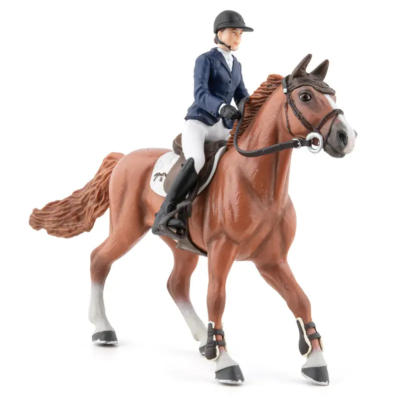 Reitpferd mit Reiterin Figur
