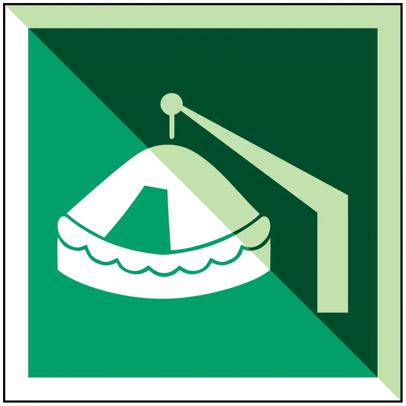 Rettungsfloss für Davitkran - IMO