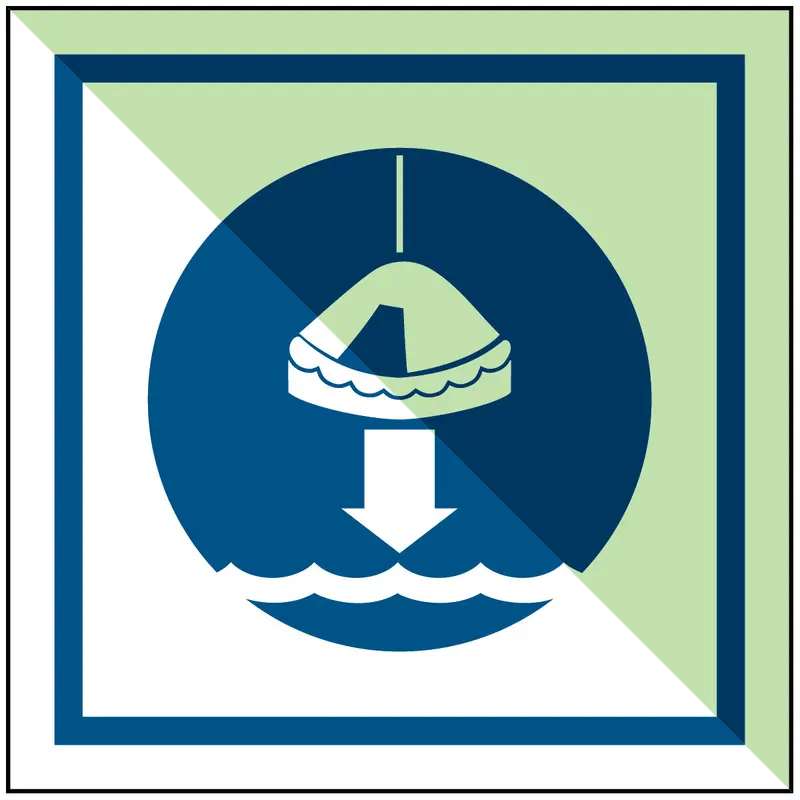 Rettungsinsel während der Auslösesequenz zu Wasser lassen - IMO