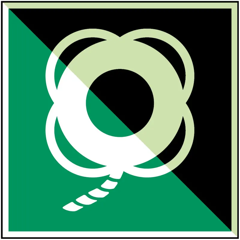 Rettungsring mit Leine - ISO 7010
