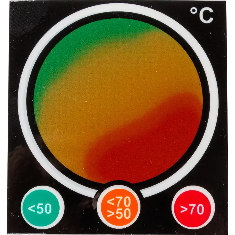 Reversible, temperaturanzeigende Etiketten - 3 Temperatur-Messstufen