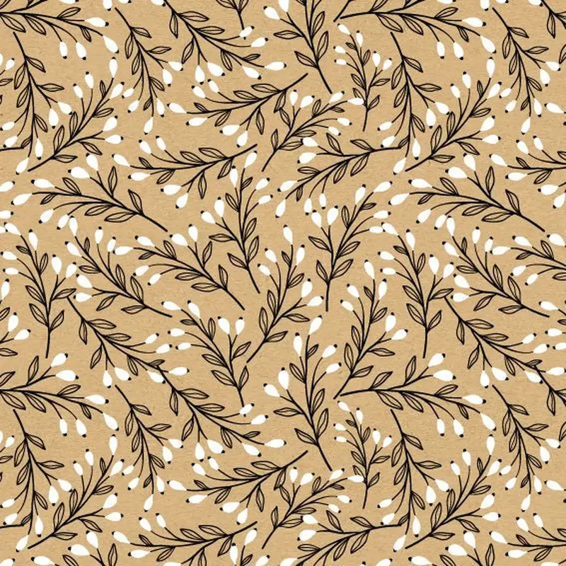 Rouleau de papier cadeau kraft brun à motifs — 70 cm x 50 m