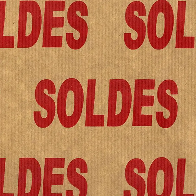 Rouleau papier kraft brun «Soldes» 60 g/m² — 0,7 x 25 m