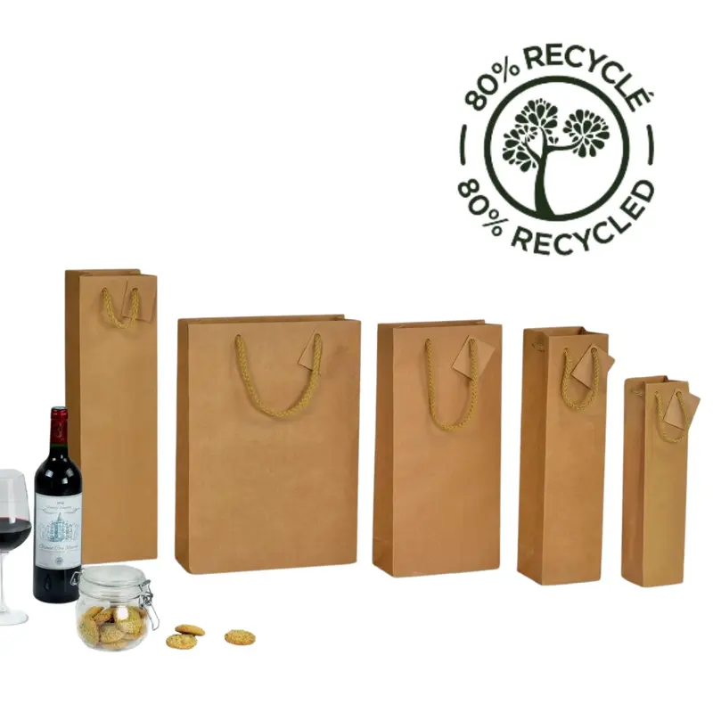 Sac kraft brun pour bouteilles Chic Nature – 175 g/m²