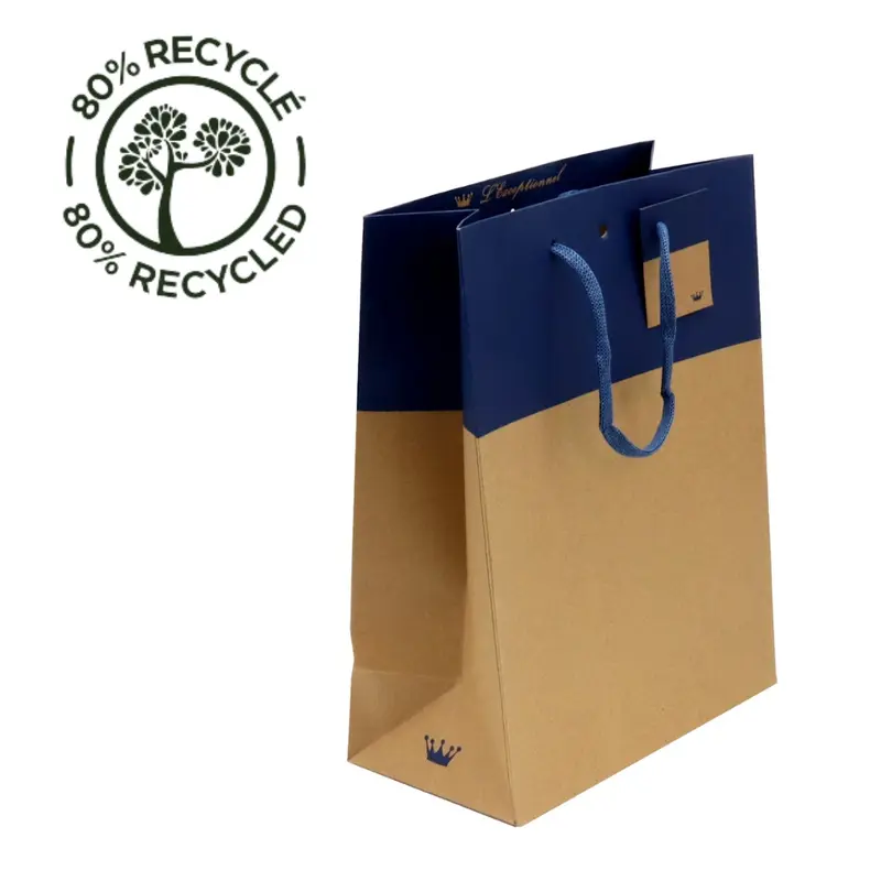 Sac kraft luxe bleu marine – Collection L'Exceptionnel Line
