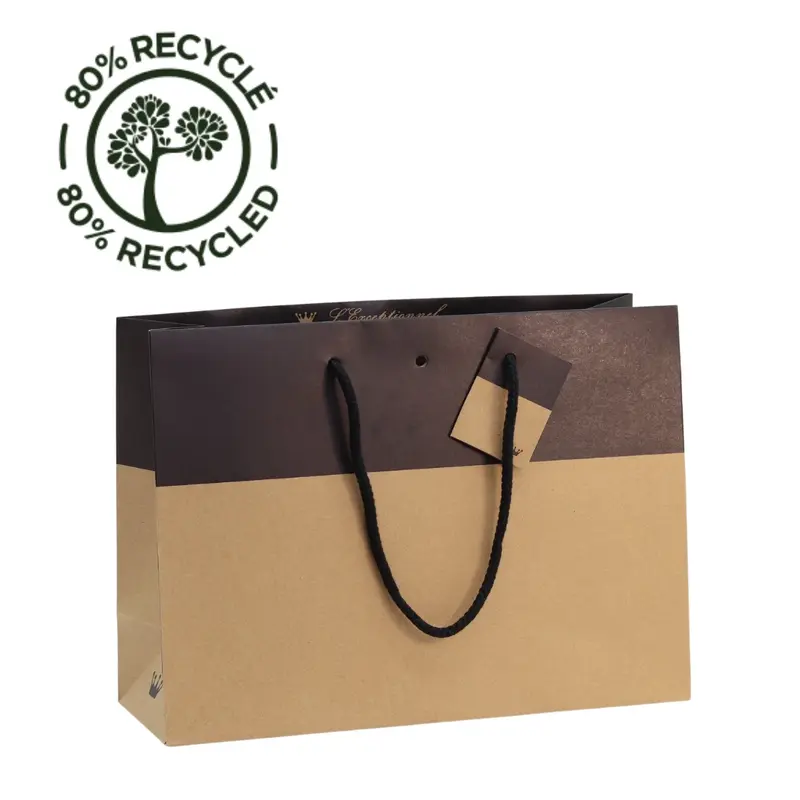 Sac kraft luxe noir – Collection L'Exceptionnel Line 175 g/m²