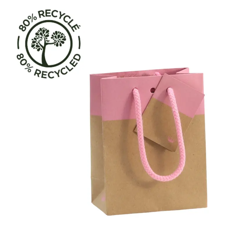 Sac kraft luxe rose – Collection L'Exceptionnel Line 175 g/m²
