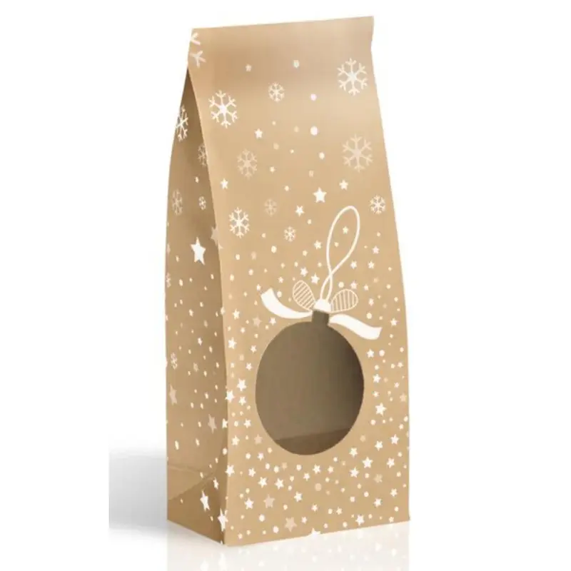 Sachet Kraft Noël Thermosoudable – Motif Boules – 100 pces