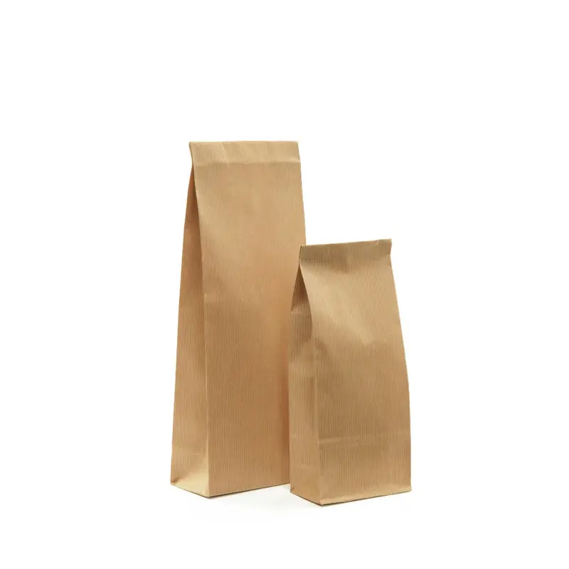 Sachet SOS kraft alimentaire sans fenêtre – brun ou noir