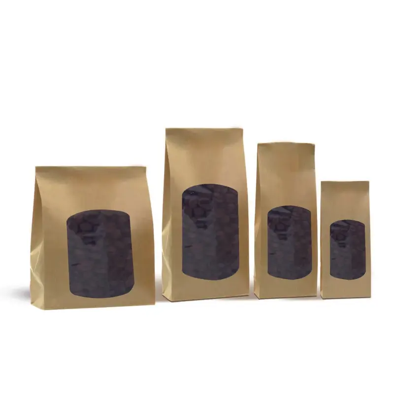 Sachets SOS kraft avec fenêtre – thermosoudables alimentaires