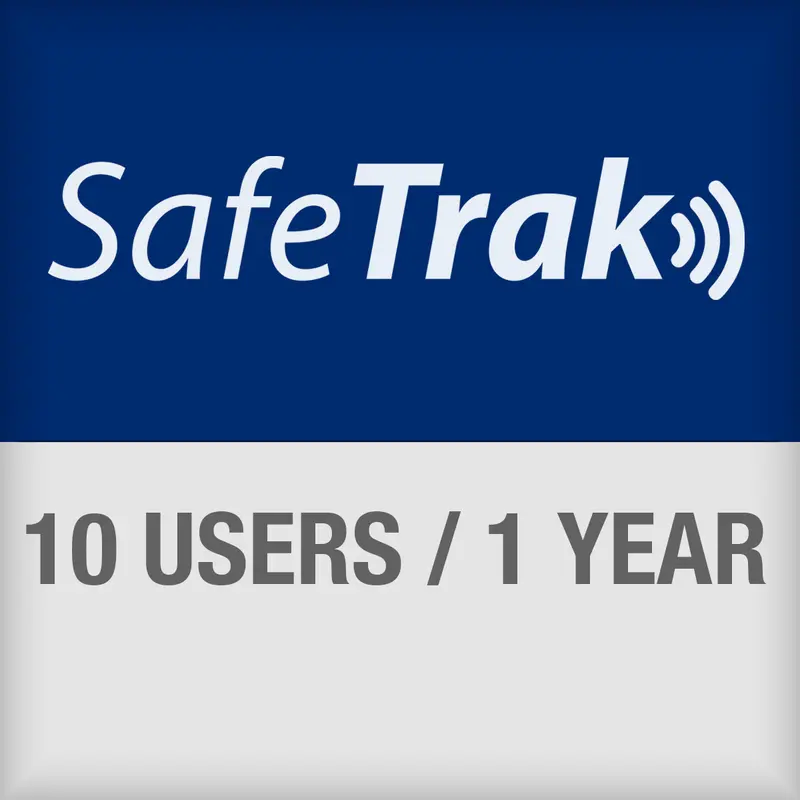 SafeTrak-Abonnement für den Zugriff auf das Cloudsystem für bis zu 10 Anwender für 1 Jahr