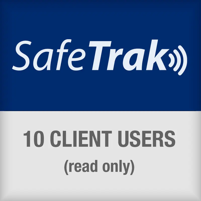 SafeTrak-Paket für 10 Clientanwender (schreibgeschützt)