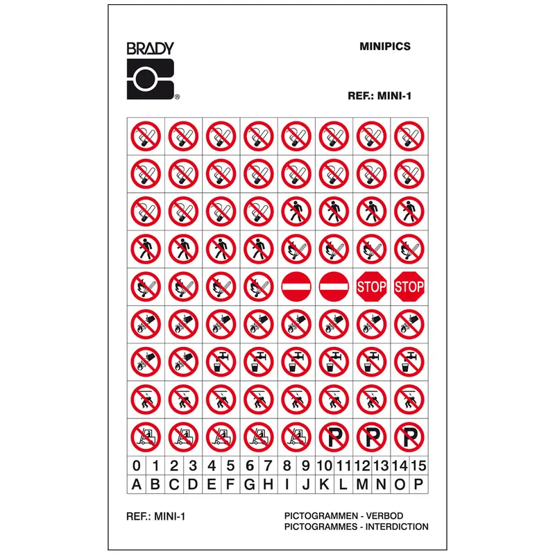 Safety Signs Minipiktogramme