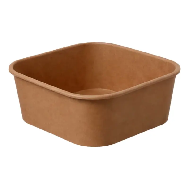 Salatschalen To Go "PE" (300 St.), Papier, quadratisch, braun
