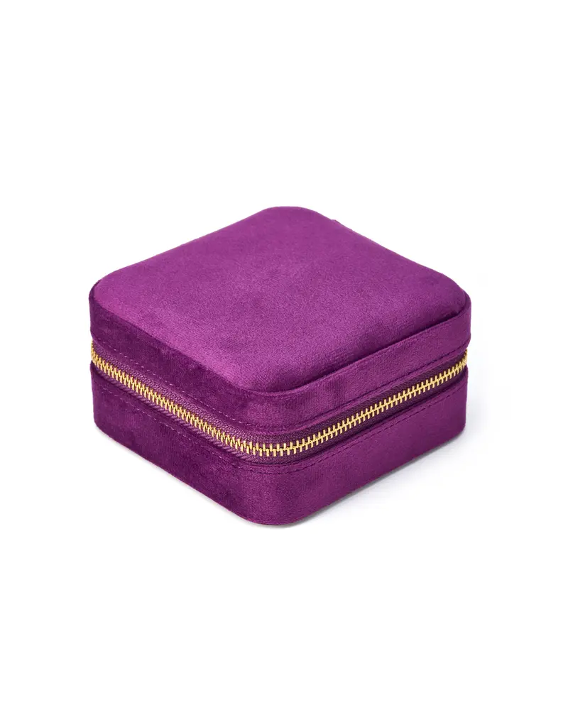 Samt Schmuckkästchen – Italian Plum (Set aus 5) | Reise Schmuckkästchen