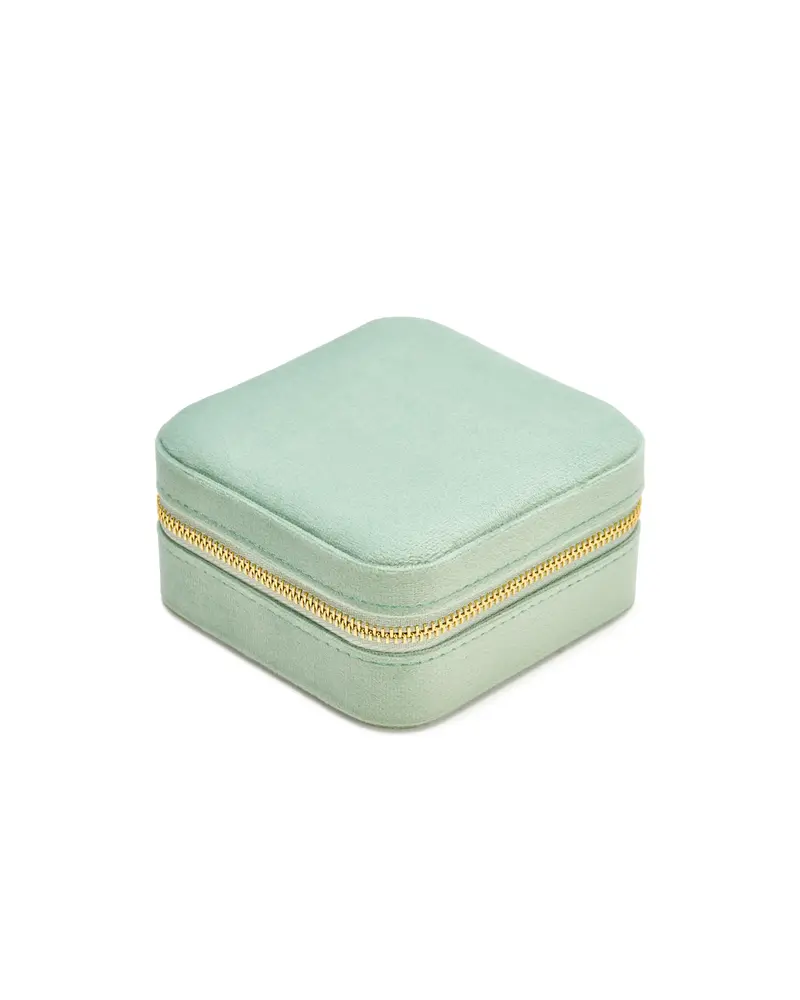 Samt Schmuckkästchen – Lime Cream (Set aus 5) | Reise Schmuckkästchen