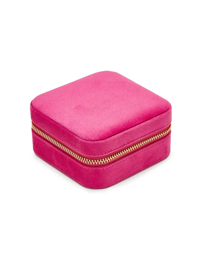 Samt Schmuckkästchen – Pink Orchid (Set aus 5) | Reise Schmuckkästchen