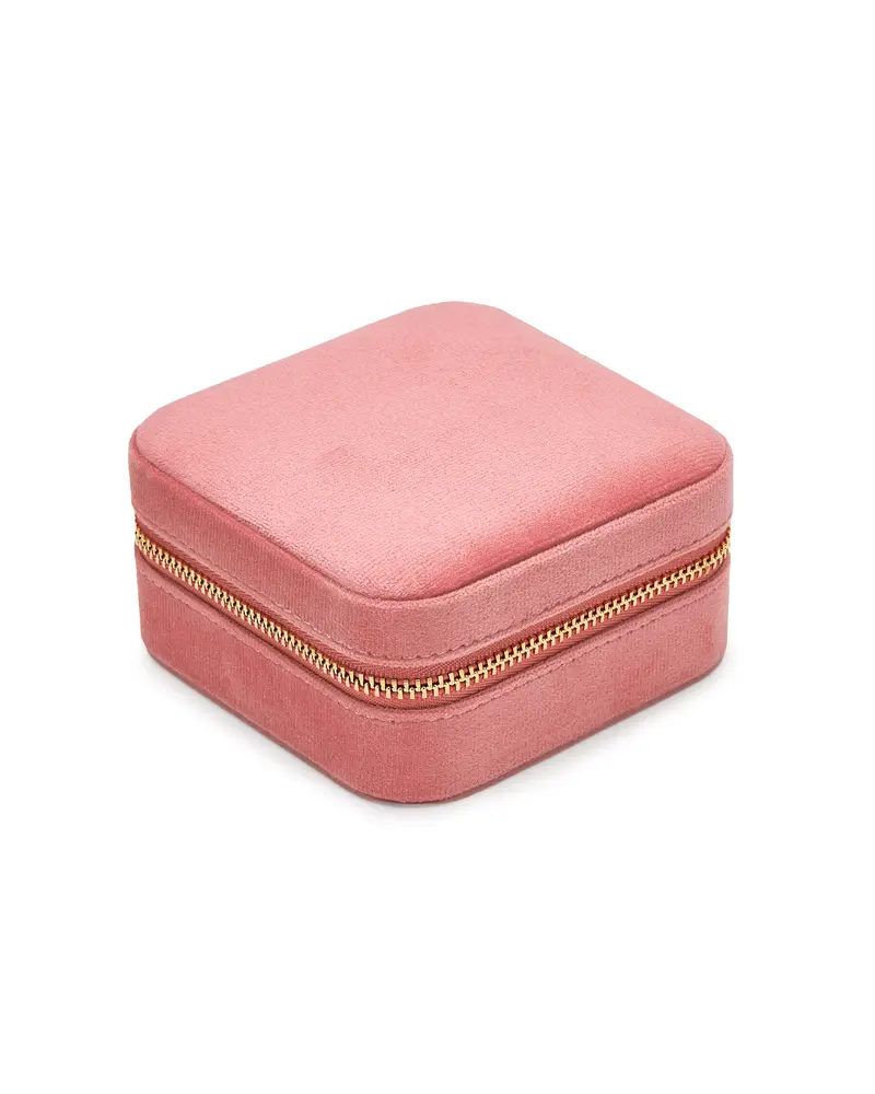 Samt Schmuckkästchen – Pink (Set aus 5) | Reise Schmuckkästchen