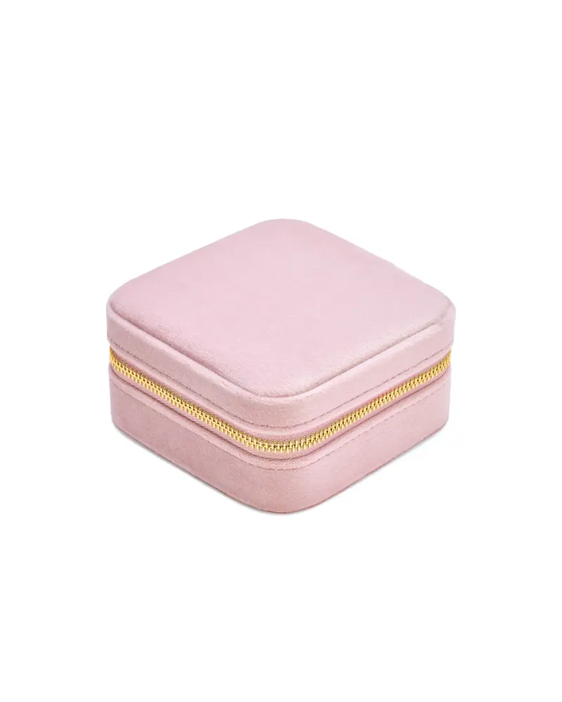 Samt Schmuckkästchen – Transcendent Pink (Set aus 5) | Reise Schmuckkästchen