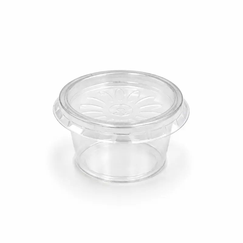 Saucen-Becher 30 ml, PP, "Microboxx" transparent, inklusive Deckel, 500 Sets