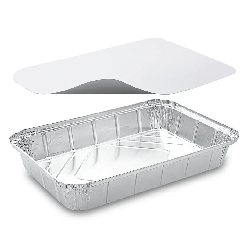 Schale (ALU) eckig 315 x 211 x 51 mm 2000ml + Deckel [10 Sets]