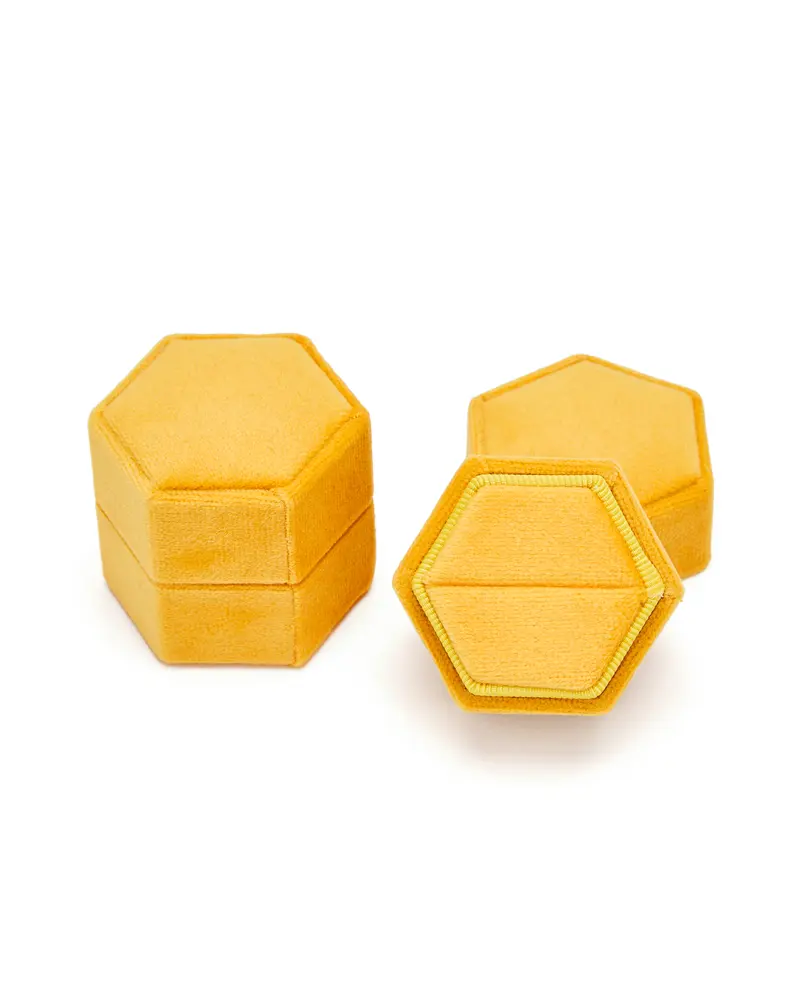 Schmucketui HEXAGON, 50 Stück, Inlay-Wahl