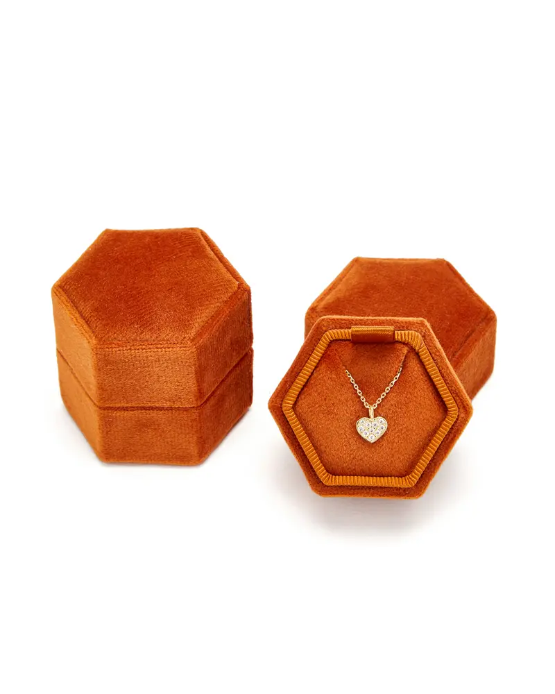 Schmucketui HEXAGON, 50 Stück, Inlay-Wahl