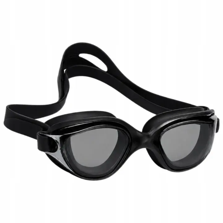 Schwarze Schwimmbrille mit Anti-Fog und UV-Schutz