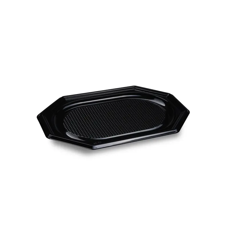 Servierplatten Schwarz, PET, 350 × 247 mm, oval, 200 Stk.