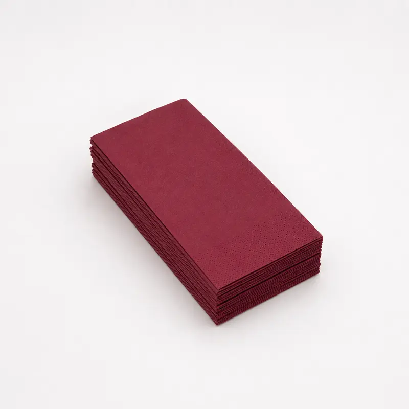 Servietten Bordeaux, 33 x 33 cm, 1/8 Buchfalz, 3-lagig, 1250 Stk.