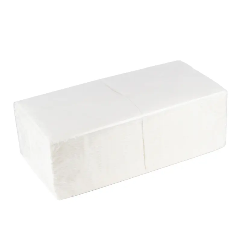 Servietten Premium – 33 × 33 cm, reine Zellulose, 2-lagig, 1/4-Falz, weiß
