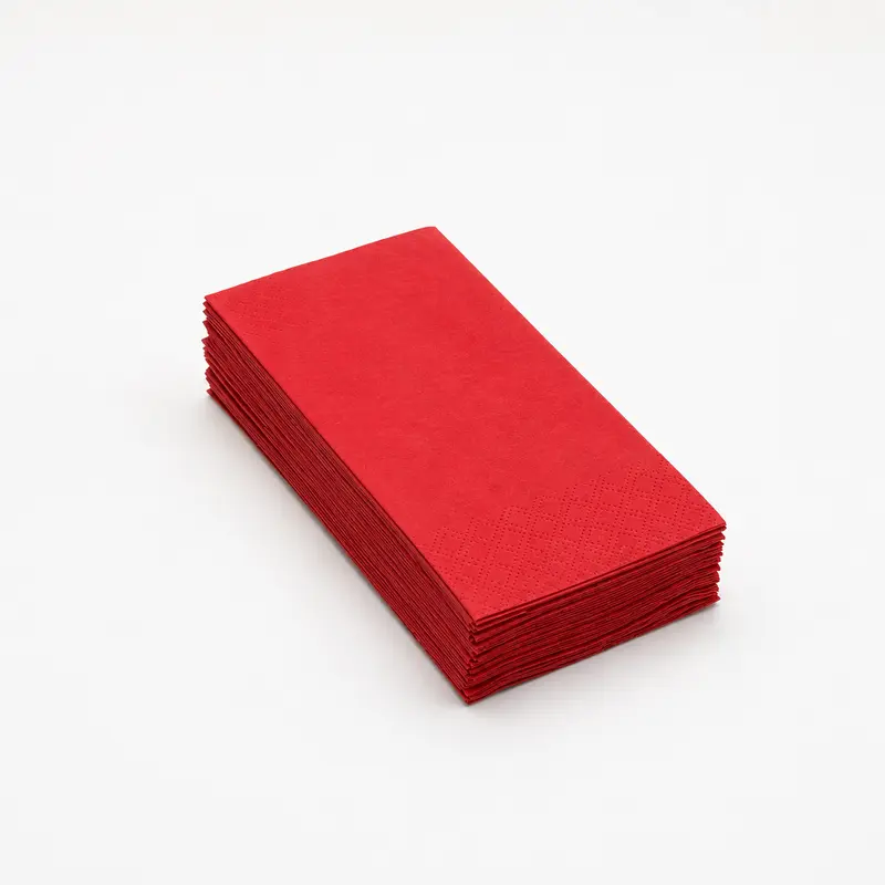 Servietten Rot, 33 x 33 cm, 1/8 Buchfalz, 3-lagig, 1250 Stk.