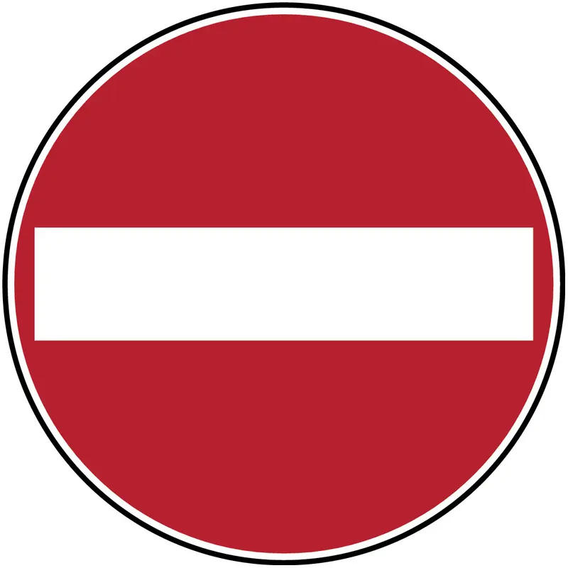 Sicherheitsetiketten auf Rolle - Verbotsschilder