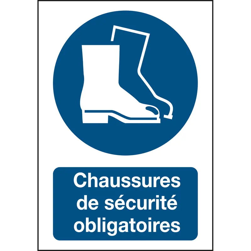 Signalisation ISO 7010 - Chaussures de sécurité obligatoires (produit francophone)