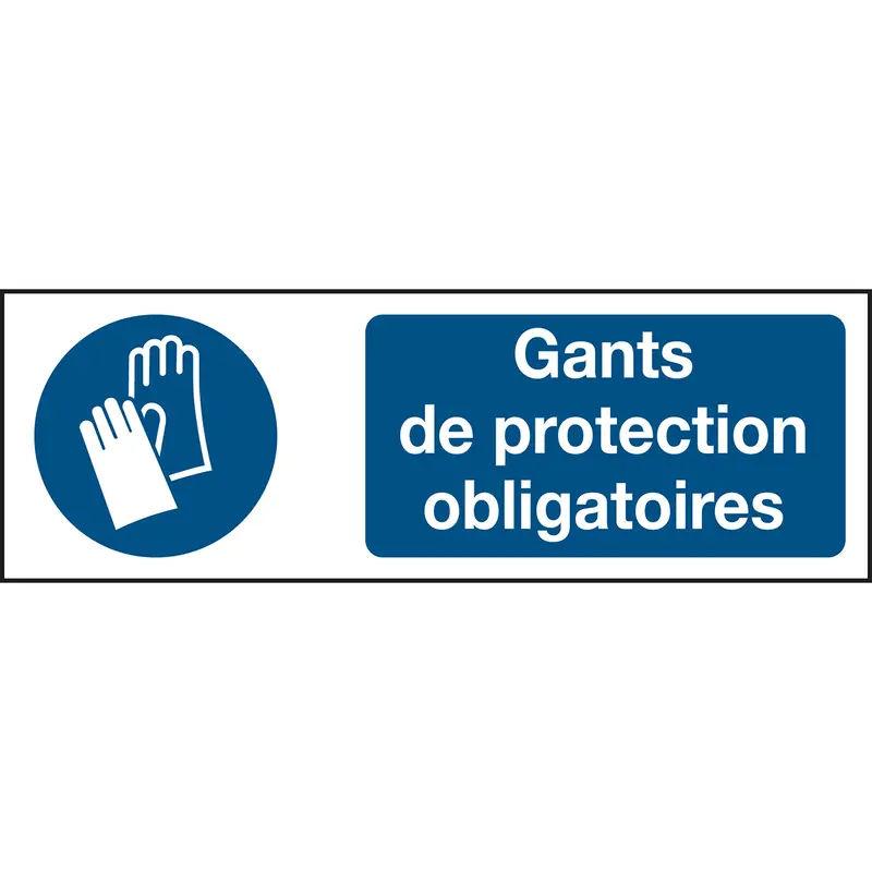 Signalisation ISO 7010 - Gants de protection obligatoires (produit francophone)