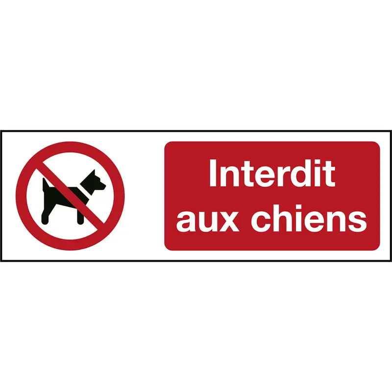 Signalisation ISO 7010 - Interdit aux chiens (produit francophone)