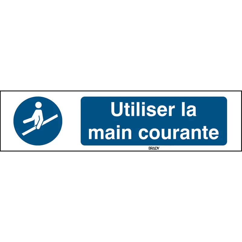 Signalisation ISO 7010 - Utiliser la main courante (produit francophone)