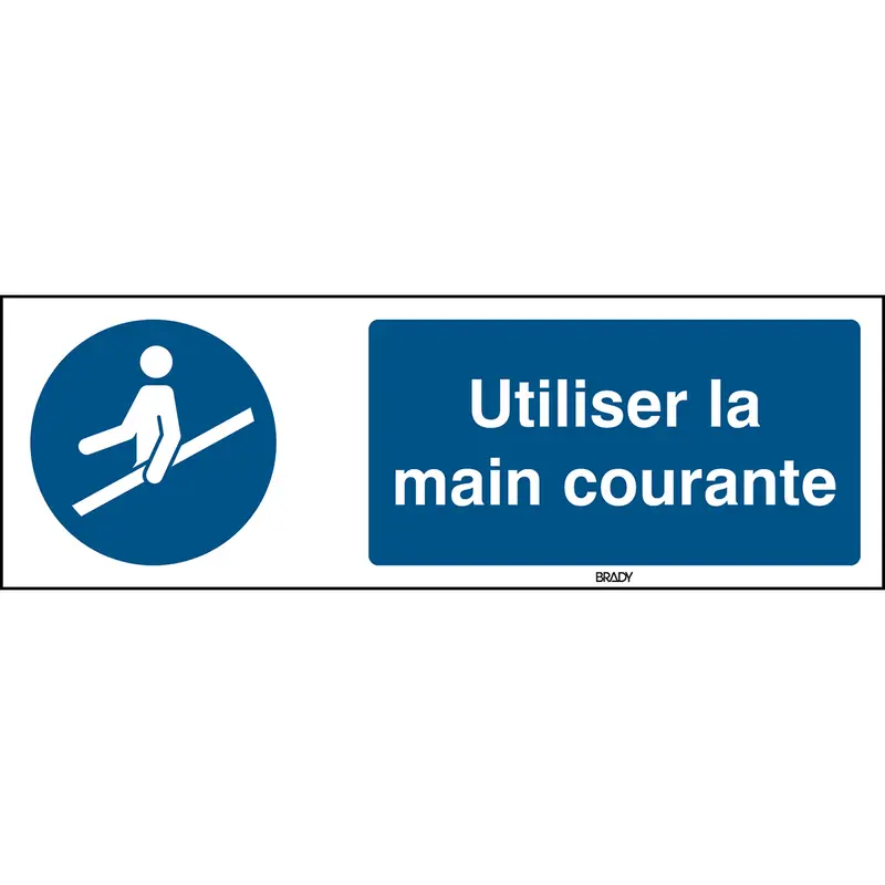 Signalisation ISO 7010 - Utiliser la main courante (produit francophone)