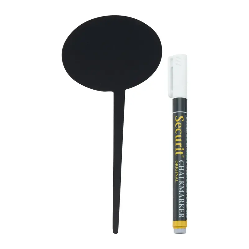 Silhouettes ardoise noire Bulle 18 cm — lot de 5 avec feutre-craie