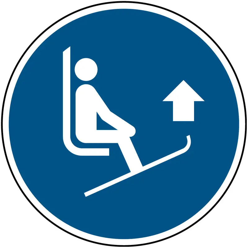 Skispitzen anheben - ISO 7010