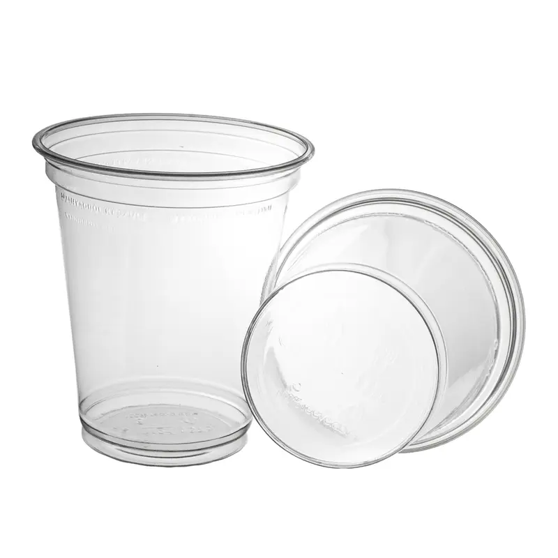 Smoothie-Becher – R-PET, 300 ml, Ø95 mm, transparent