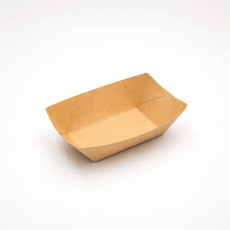 Snackschalen 200 ml, Pappe, 13,5 x 9,5 x 3,5 cm, braun, 1000 Stk.
