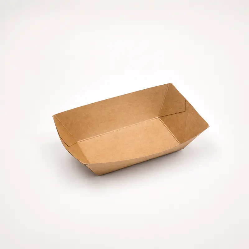 Snackschalen 300 ml, Pappe, 15,5 x 11,5 x 4 cm, braun, 1000 Stk.