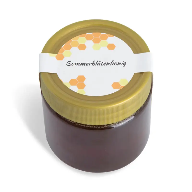 Sommerliche Sonja – Siegeletikett mit doppeltem Frischesiegel 250g (Kunststoffdeckel)